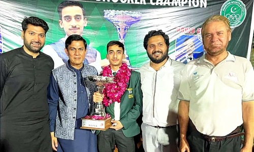 World Snooker Champion Ahsan Ramzan honored