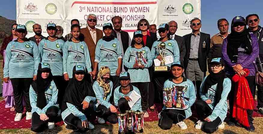 Australia supports cricket training for Pakistani blind women