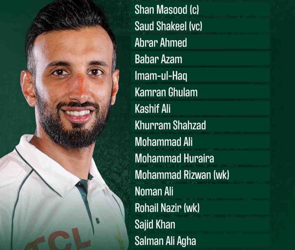 PCB names squad for Multan Test against West Indies.