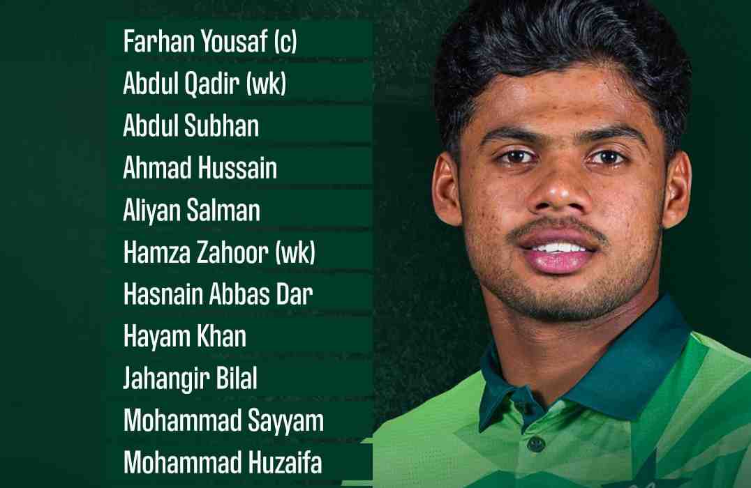 Pakistan men’s U19 squad announced for England tour