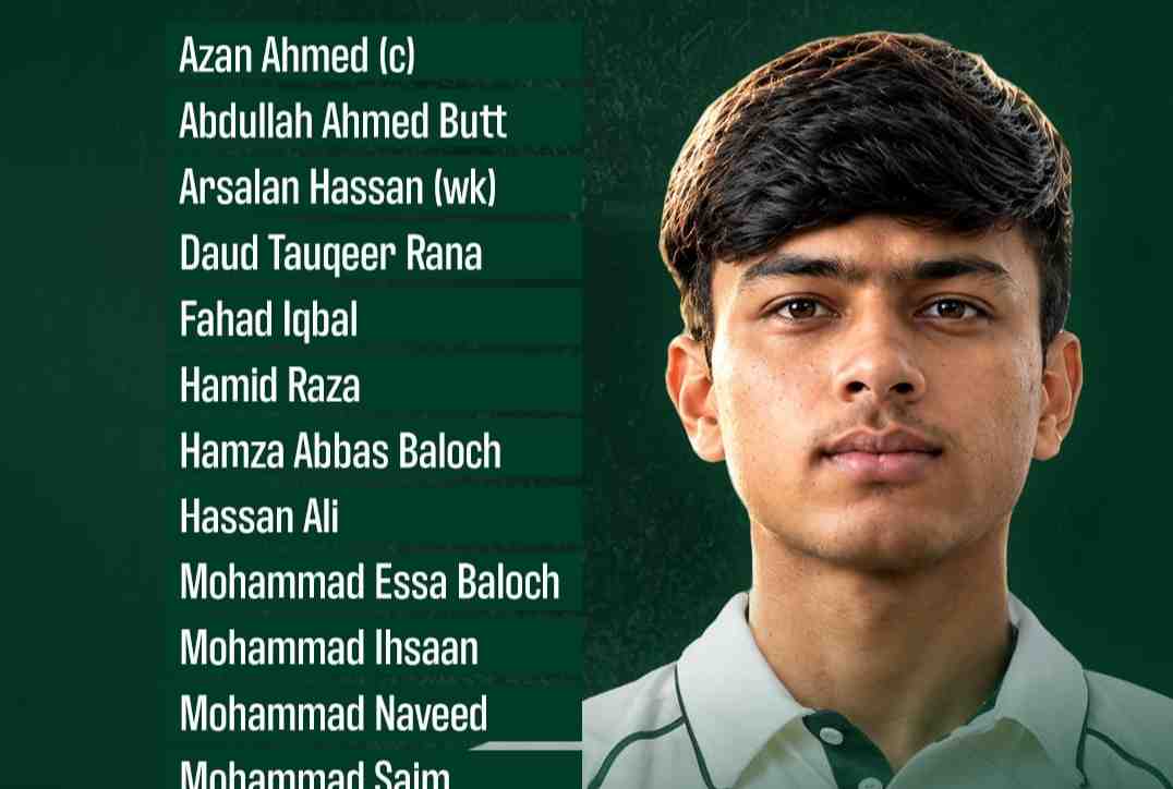 Azan Ahmed to lead Pakistan U17 squad for Sri Lanka series