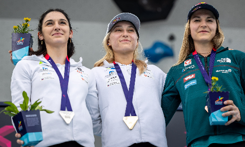 Slovenian Garnbret takes first even Boulder & Lead title in wall climbing