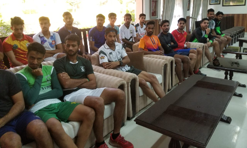 Khokhar and Bajwa visit hockey camp