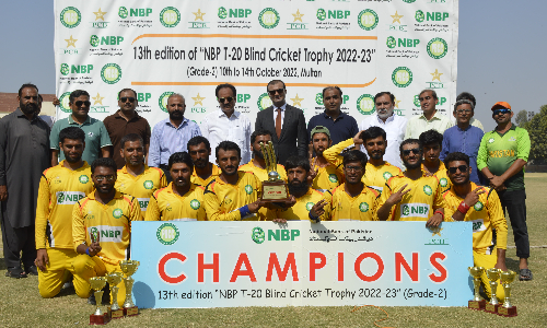 Multan beat Abbottabad by 74 runs in NBP T20 Blind Cricket final