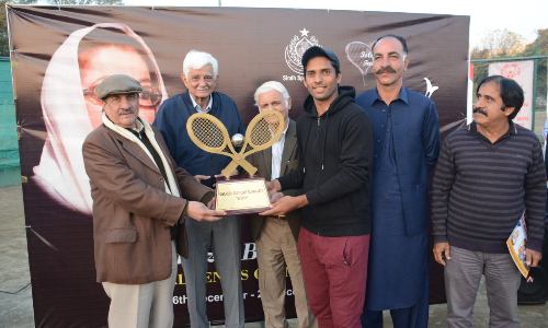 Benazir Bhutto Tennis Championship, Muzzamil topples Aqeel in final